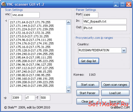VNC scanner GUI v 1.2
