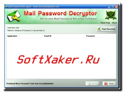 Mail Password Decryptor - Утилита для взлома почтовых паролей.