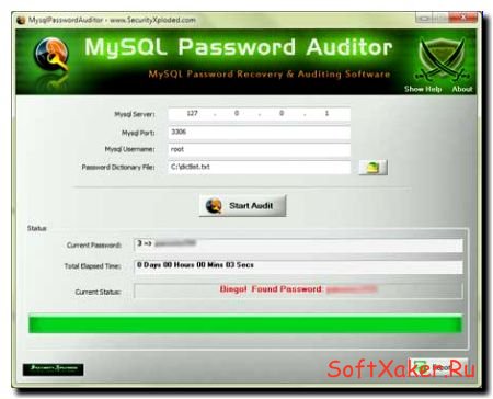 MySQL Password Auditor - Программа для брута паролей MySQL.