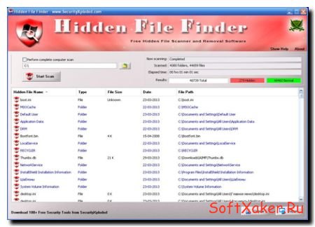 Hidden File Finder - Быстрый поиск подозрительных скрытых файлов.