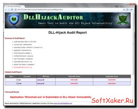 Поиск уязвимостей в Dll файлах с Dll Hijack Auditor.