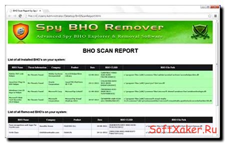 Spy BHO Remover - Борьба с браузерными шпионами.