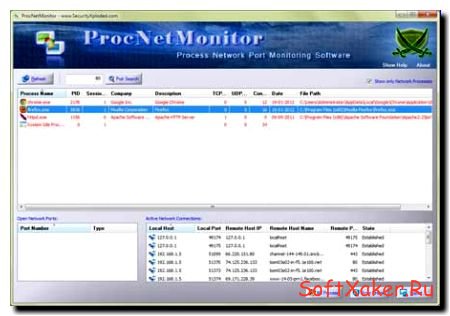 Сетевая безопасность с Proc Net Monitor.