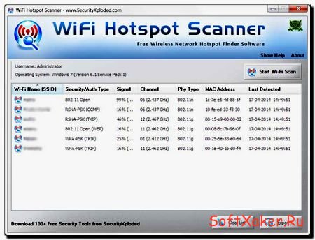 WiFi Hotspot Scanner - Тулза для сканирования WiFi точек доступа